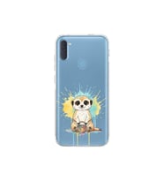 Samsung Galaxy M11 ile Uyumlu Splash Mirket Tasarımlı Şeffaf Silikon Kılıf