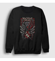 Presmono Unisex Siyah Lion Machine Head Sweatshirt 162147tt