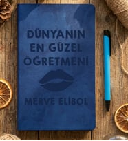 Kişiye Özel Dünyanın En Güzel Öğretmeni Defter Öğretmenler Günü Hediyesi (Mavi)