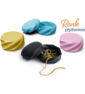 Takı Kutusu Organizer 7,5x7,5 cm Kapaklı Mücevher Kutusu Taşınabilir Seyahat Takı Saklama Kutusu