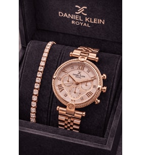 Daniel Klein Marka Kadın Kol Saati – Rose Gold Çelik Kordon – Bileklikli - Şık Hediye Kutulu