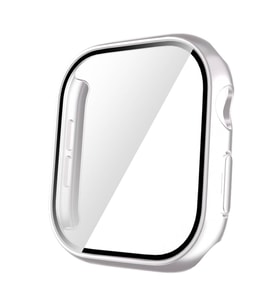 Apple Watch 10 42mm Uyumlu Sert PC Kasa ve Ekran Koruyucu Zore Watch Gard 35 (Gümüş)
