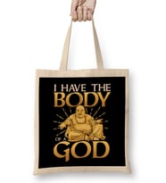 Funny I Have The Body of a God Buddha Joke Pun Bez Çanta Uzun Saplı