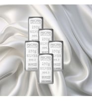 5 Adet 250 Gr Gmr Gümüş Külçe