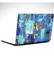 Lacivert ve Turkuaz Soyut Laptop Sticker 13 İnch (34X24CM)