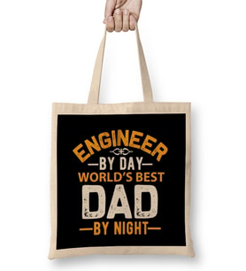 Engineer Dad Engineer And Father Bez Çanta Uzun Saplı