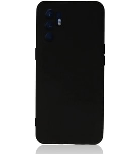 Reno 6 Kılıf Nano içi Kadife Silikon - Siyah