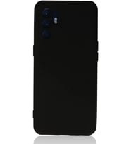Reno 6 Kılıf Nano içi Kadife Silikon - Siyah