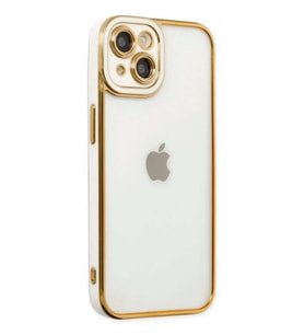 iPhone 14 Plus Kılıf Liva Lens Silikon - Beyaz
