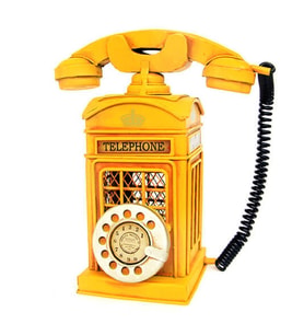 Dekoratif Metal Ahizeli Telefon Kumbara