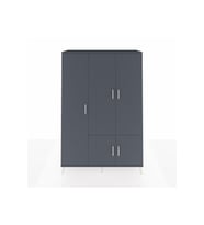 Hyperion Dolap 7 Raflı 5 Kapaklı Tek Askılı 132x44x195 Antrasit-Antrasit/Aytaşı