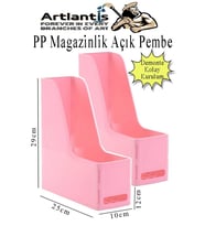 Açık Pembe Magazinlik Demonte Plastik 2 Adet Plastik Kutu Klasörü Magazinlik A4 Dosya ve Masa Düzenleyici Sınıf Ev Ofis