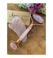 Pembe Kuvars Masaj Taşı Ve Gua Sha Set