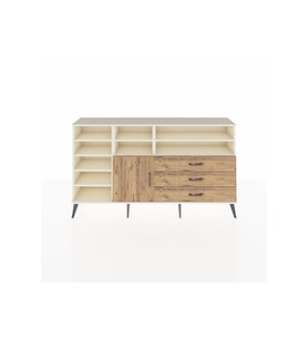 Arges Konsol 8 Raflı 3 Çekmeceli Tek Kapaklı  176x30x99 Aytaşı-Çam