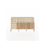 Arges Konsol 8 Raflı 3 Çekmeceli Tek Kapaklı  176x30x99 Aytaşı-Çam