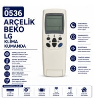 Arçelik Beko LG Klima Kumandası