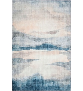 Eliana Home Baskılı, Yıkanabilir Kaymaz Taban Salon Halısı LNA0590 100x150 cm (Mavi)