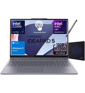 Lenovo Ideapad 5 2in1 16IAL10 Intel® Core Ultra 7 255H 16GB 2tb SSD 16" Wuxga (Dokunmatik Ekran) Windows 11 Home Bilgisayar 83KS002ATR - Lenovo Pen+Mouse Pad Wz6