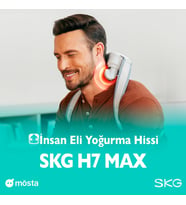 H7 Max Boyun & Omuz Masaj Aleti, İnsan Eli Hissiyatında Shiatsu Masajı, Rahatlatıcı Isı ve Kırmızı Işık Özellikli, Kablosuz Masaj Deneyimi