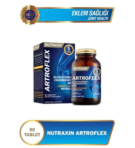 Nutraxin Artroflex - Glukozamin Gıda Takviyesi 90 Tablet - Glukozamin Kondroitin MSM Bromelain Seytan pençesi