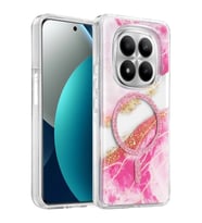 Onegif Redmi Note 15 Pro 5G Lotus Simli Magsafe Kapak - Pembe