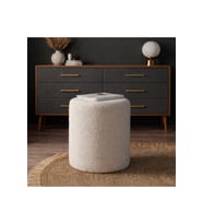 Silindir Puf 45 Cm Yükseklik Dekoratif Makyaj Pufu
