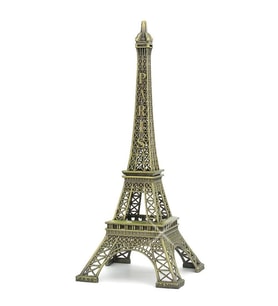 Minyatür Metal Eyfel Kulesi Dekoratif Biblo 25 cm (Bronz)