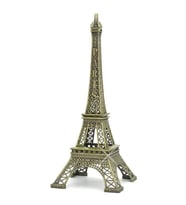 Minyatür Metal Eyfel Kulesi Dekoratif Biblo 25 cm (Bronz)