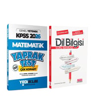 Yediiklim 2026 KPSS Matematik Çek Kopart Yaprak Test ve AKM Dil Bilgisi Soru Bankası Seti 2 Kitap