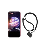 Apple Iphone 7 Iphone 8 Kılıf Silikon Desen Boyun Askılı Super Planet 1797