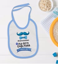 BK Kids Sünnet Tasarımlı Mavi Bebek Mama Önlüğü-7