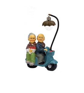 Biblo Romantik Çiftler Scooter Motorlu Sevimli çiftler Işıklı