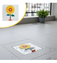Ayçiçeği Tasarımlı Gider Koku Önleyici – Silikon Lavabo Gider Matı (5343)