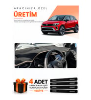 OPEL CROSSLAND (2020-2024) Uyumlu Torpido Koruma Örtüsü Oto Kılıfı - Siyah Bej