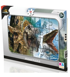 KS Games Erkek Çocuk 24 Parçalı Frame Puzzle - Jurrasic World Rebirth - JW704-1 - 3 Yaş Üzeri