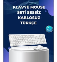 USB Alıcılı Kablosuz Klavye Mouse - Geniş Uyumluluk, Sessiz Tuşlar