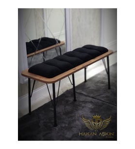 Atlantik Lüx Bench Puf & Bench Tekli
