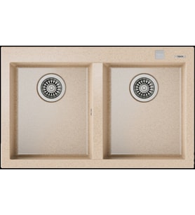 TEKA FORSQUARE 790 TG ÇİFT HAZNELİ TEZGAHÜSTÜ  AVENA GRANİT EVYE