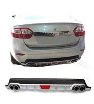 Renault Fluence Gri Difüzör Difizör Yuvarlak Egzoz Görünüm Kulaklı Tip 2009-2016