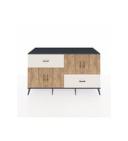Kronos Konsol 3 Raflı 2 Çekmeceli 4 Kapaklı 176x59x99 Antrasit-Çam/Aytaşı