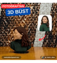 MakinaFleo Kişiye Özel Tek Kişilik Büst Figürü (7cm)