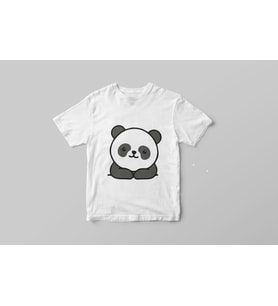 Sevimli Panda Baskı Tişört (Yetişkin - Çocuk)
