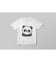 Sevimli Panda Baskı Tişört (Yetişkin - Çocuk)