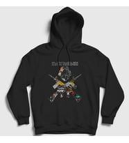 Presmono Unisex Siyah Soldier V2 Iron Maiden Kapüşonlu Sweatshirt 293892tt