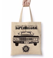 Supernatural Dean Winchester Ruby Castiel Bobby Singer Impala Dizi Bez Çanta Uzun Saplı