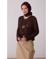 Soyut Desen %100 Twill İpek Eşarp BE29