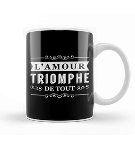 French Slogan Laissez Faire Kupa Bardak Porselen