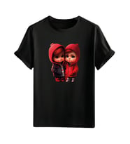 Animasyon Görselli  Unisex (Tshirt) Tişört (Siyah)