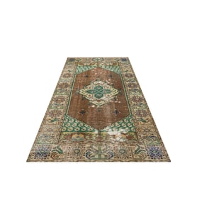 El Yapımı Vintage Eskitme Halı 142x247 cm 8737