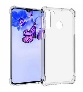 Coverzone Galaxy A21 ile uyumlu K?l?f Z-Nitro Anti Shock Silikon Kapak Kamera Korumal? Anti?ok Airbag K�?e Korumal? Silikon ?effaf K?l?f